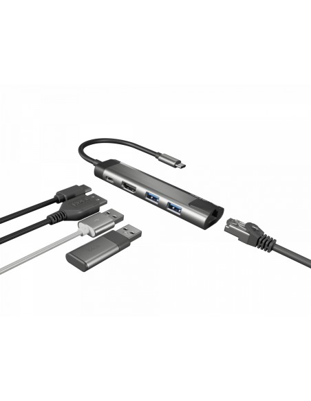 NATEC Fowler Go USB 3.2 Gen 1 (3.1 Gen 1) Type-C 5000 Mbit/s Acero inoxidable