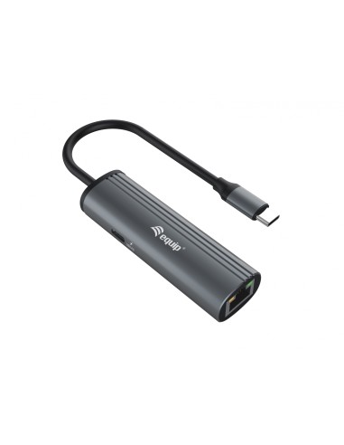 Equip 133486 hub de interfaz USB Tipo C 1000 Mbit/s Negro, Gris
