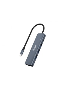 Equip 133487 hub de interfaz USB 3.2 Gen 1 (3.1 Gen 1) Type-C 5000 Mbit/s Negro, Gris
