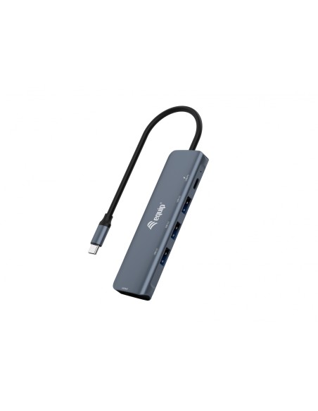 Equip 133487 hub de interfaz USB 3.2 Gen 1 (3.1 Gen 1) Type-C 5000 Mbit/s Negro, Gris