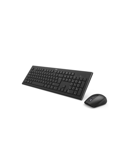 HAMA teclado y ratón inalámbrico, alcance del bluetooth de hasta 8 metros,  Cortino ESPAÍ?OL, Color negro