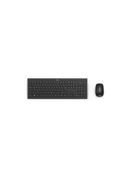 HAMA teclado y ratón inalámbrico, alcance del bluetooth de hasta 8 metros,  Cortino ESPAÍ?OL, Color negro
