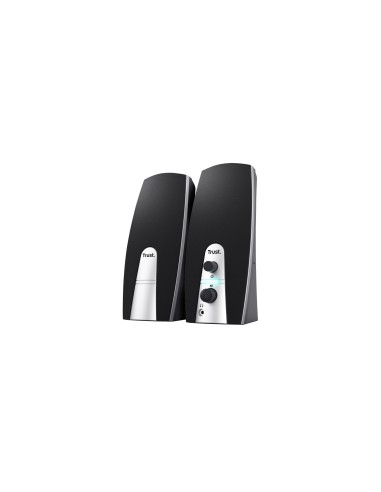 Trust 24660 conjunto de altavoces 5 W Negro, Metálico 2.0 canales