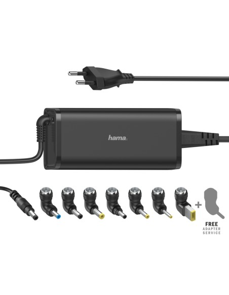 Hama Cargador para portátil con 8 adaptadores de 15-19V/90W