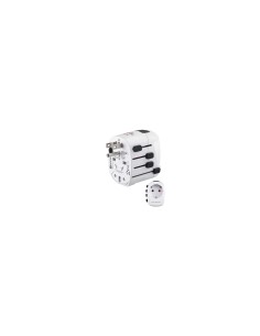 Hama World Travel Pro adaptador de enchufe eléctrico Universal Blanco 2