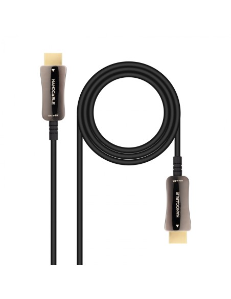 Cable HDMI V2.1 AOC 8K@60Hz 4K@120Hz 48Gbps A/M-A/M, Negro, 10 m
