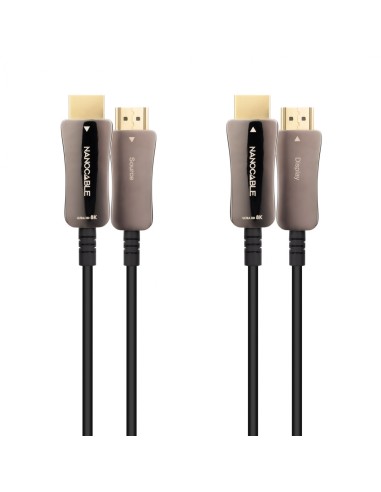 Cable HDMI V2.1 AOC 8K@60Hz 4K@120Hz 48Gbps A/M-A/M, Negro, 10 m