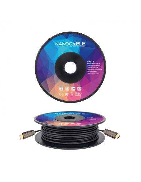 Cable HDMI V2.0 AOC 4K@60Hz 18Gbps A/M-A/M, Negro, 30 m