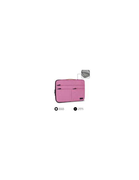 SUBBLIM Funda Air Padding 360 Sleeve 13,3-14" Pink