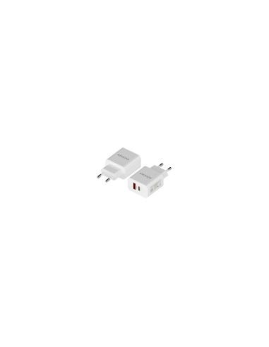 AISENS Cargador 20W, 1xUSB-C PD3.0, 1xUSB-A QC3.0, Blanco