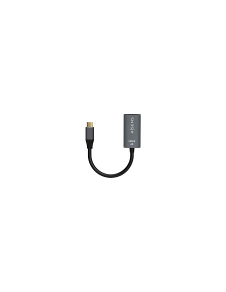 AISENS Conversor Aluminio USB-C a HDMI 4K@60Hz, USB-C/M-HDMI/H, Gris, 15cm