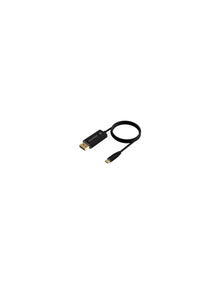 AISENS Cable Conversor Aluminio USB-C a Displayport 8K@60Hz, USB-C/M-DP/M, Negro, 0.8M