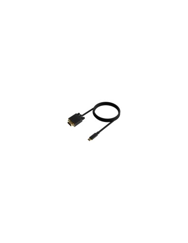 AISENS Cable Conversor USB-C a VGA, USB-C/M-HDB15/M, Negro, 0.8M