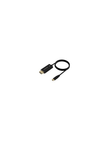 AISENS Cable Conversor Aluminio USB-C A HDMI 2.1 8k@60Hz, USB-C/M-HDMI/M, Negro, 1.0m