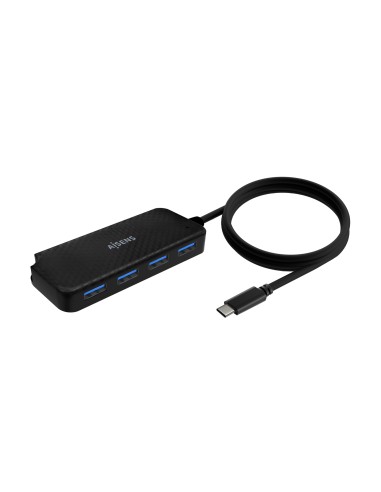 AISENS Hub USB 3.1 USB-C, USB-C/M-4x Tipo A/H, Negro, 60cm