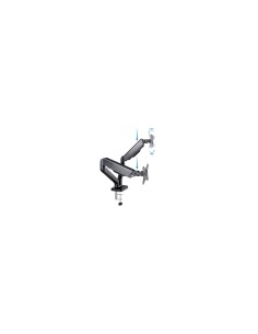 TooQ Soporte de Mesa para 2 Pantallas 17"-32", Negro 2