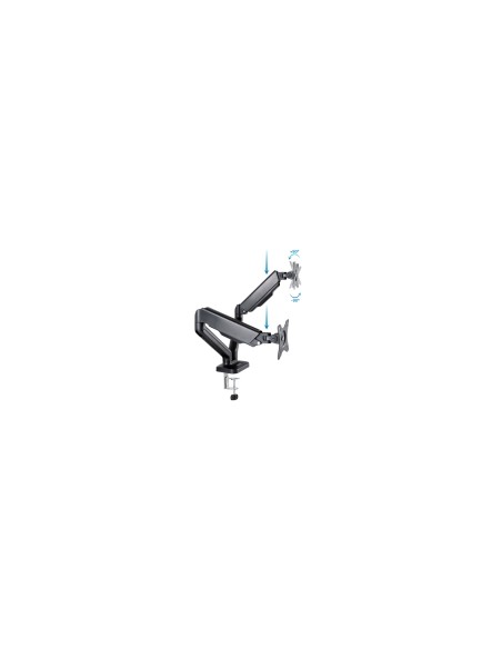 TooQ Soporte de Mesa para 2 Pantallas 17"-32", Negro