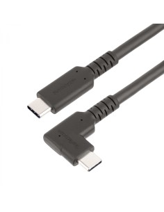 StarTech.com Cable de 2m USB-C Resistente Acodado a la Derecha - USB 3.2 Gen 1 (5 Gbps) - Cable de Transferencia USB Tipo C - DP