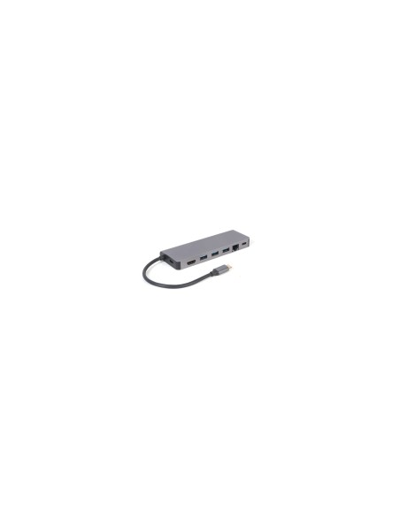Gembird A-CM-COMBO5-05 hub de interfaz USB 3.2 Gen 1 (3.1 Gen 1) Type-C 5000 Mbit/s Gris