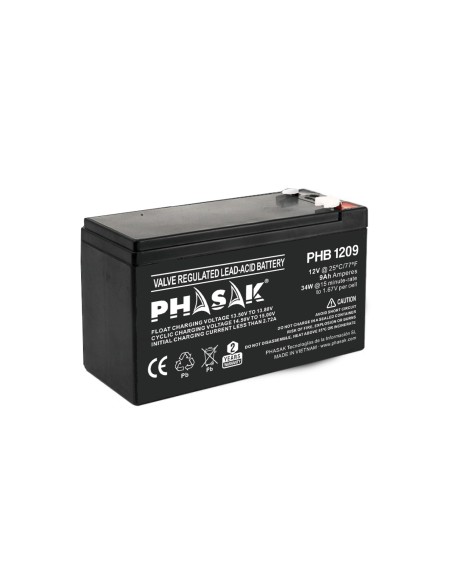 Phasak PHB 1209 baterÍ­a para sistema ups Sealed Lead Acid (VRLA) 12 V 9 Ah