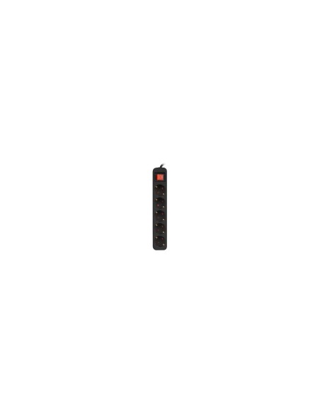 Lanberg PS1-05F-0150-BK base múltiple 1,5 m 5 salidas AC Interior Negro