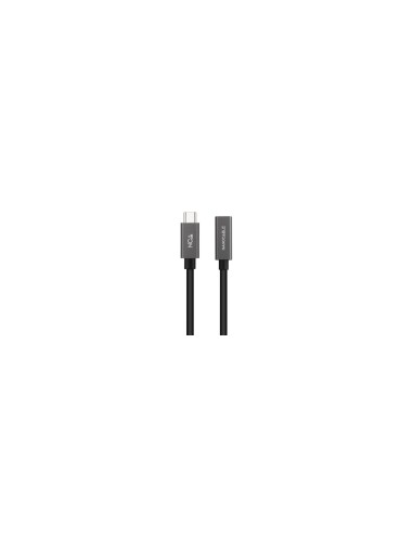 Nanocable Cable Prolongador USB-C 3.2 Gen2x2 20Gbps 3A, 4K/60Hz, USB-C/M-USB-C/H, Negro, 2 m