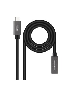 Nanocable Cable Prolongador USB-C 3.2 Gen2x2 20Gbps 3A, 4K/60Hz, USB-C/M-USB-C/H, Negro, 1 m