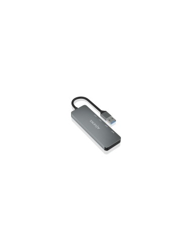 AISENS Hub USB 3.2 Gen2 10G USB-A, USB-A/M-2xUSB-C/H-2xUSB-A/H, Gris, 15cm