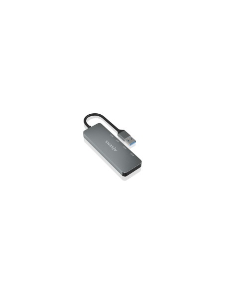 AISENS Hub USB 3.2 Gen2 10G USB-A, USB-A/M-2xUSB-C/H-2xUSB-A/H, Gris, 15cm