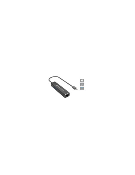 Conceptronic ABBY14B base para portátil y replicador de puertos Alámbrico USB 3.2 Gen 1 (3.1 Gen 1) Type-C Gris