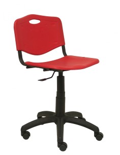 Piqueras y Crespo Silla Robledo giratoria roja