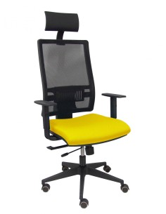 Piqueras y Crespo Silla Horna traslack bali amarillo brazos regulables ruedas parqué y cabecero