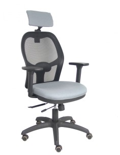 Piqueras y Crespo Silla Jorquera traslack malla negra asiento bali gris brazos 3D cabecero regulable