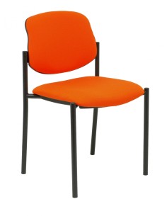 Piqueras y Crespo Silla fija Styl bali naranja oscuro chasis negro