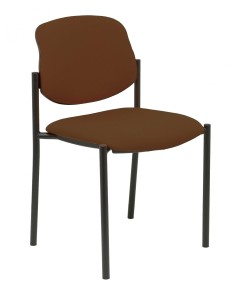 Piqueras y Crespo Silla fija Styl bali marron oscuro chasis negro