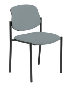 Piqueras y Crespo Silla fija Styl bali gris chasis negro