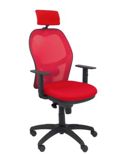 Piqueras y Crespo Silla Jorquera malla roja asiento bali rojo cabecero regulable
