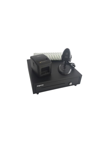 Approx POS Pack para TPV appPOSPACK4180USB Impresora + Cajón +  Lector + Papel