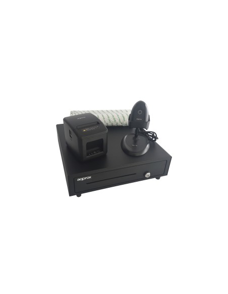 Approx POS Pack para TPV appPOSPACK4180USB Impresora + Cajón +  Lector + Papel