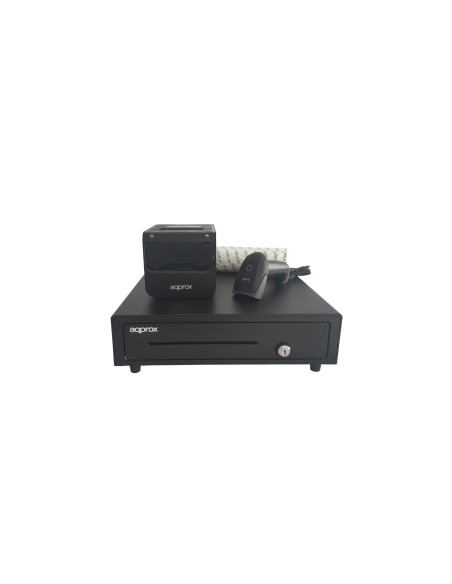 Approx Pos Pack para TPV appPOSPACK4180USB-2D Impresora + Cajón + Lector + Papel