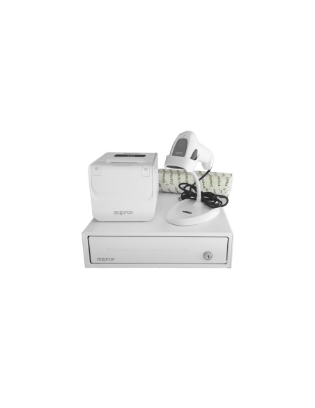 Approx Pos Pack para TPV appPOSPACK3380WH Impresora + Cajón + Lector + Papel