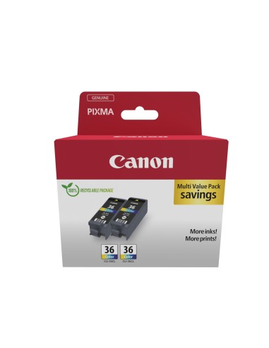 Canon 1511B025 cartucho de tinta 2 pieza(s) Original Negro, Cian, Magenta, Amarillo