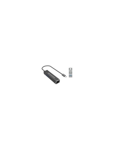 Conceptronic ABBY13B base para portátil y replicador de puertos Alámbrico USB 3.2 Gen 1 (3.1 Gen 1) Type-C Gris