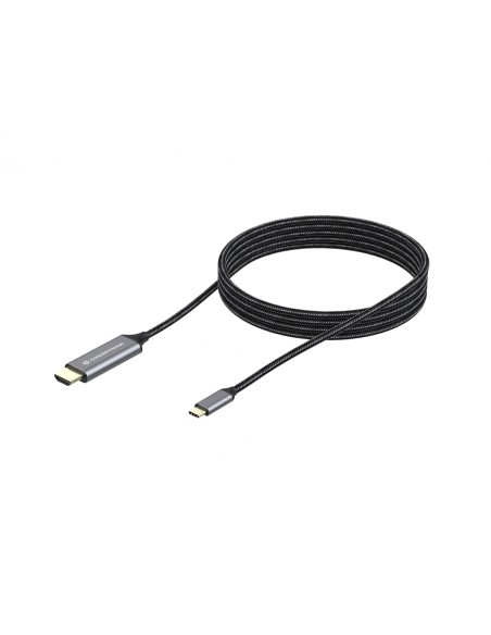Conceptronic ABBY10G adaptador de cable de vÍ­deo 2 m USB Tipo C HDMI Gris
