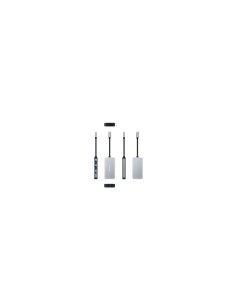 Nanocable HUB USB-C 5 en 1, Conversor 3.2 GEN1 5G a 3 x USB-A 3.0 + USB-C + USB-C PD 100W, Aluminio, 15 cm, Gris 2