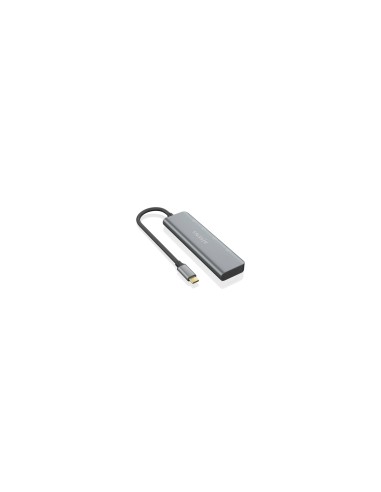 AISENS Hub USB 3.2 Gen1 5G USB-C, USB-C/M-2xUSB-C/H-2xUSB-A/H, Gris, 15 cm