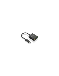 AISENS Conversor USB-C a Audio 48KHz, USB-C/M-2xJack 3.5/H, Negro, 10 cm 2