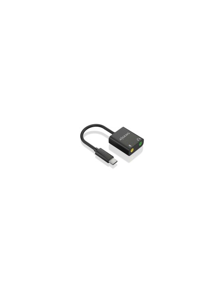 AISENS Conversor USB-C a Audio 48KHz, USB-C/M-2xJack 3.5/H, Negro, 10 cm