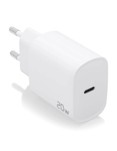 AISENS Cargador USB-C PD3.0 1 Puerto 1xUSB-C 20W, Blanco