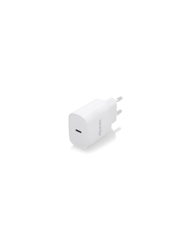 AISENS Cargador USB-C PD3.0 1 Puerto 1xUSB-C 20W, Blanco